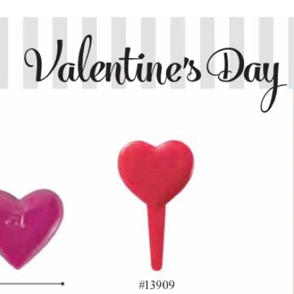 Decopac Valentine’s Day Red Hearts cupcake Topper pics 12 piece lot